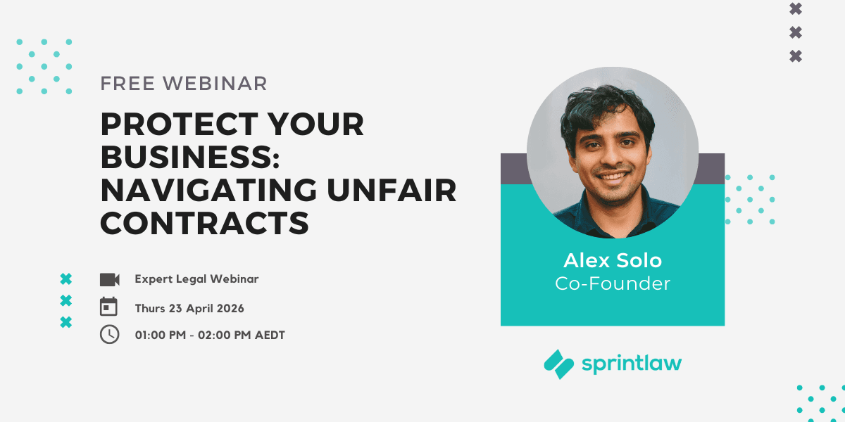 Webinar thumbnail for Protect Your Business: Navigating Unfair Contracts.
