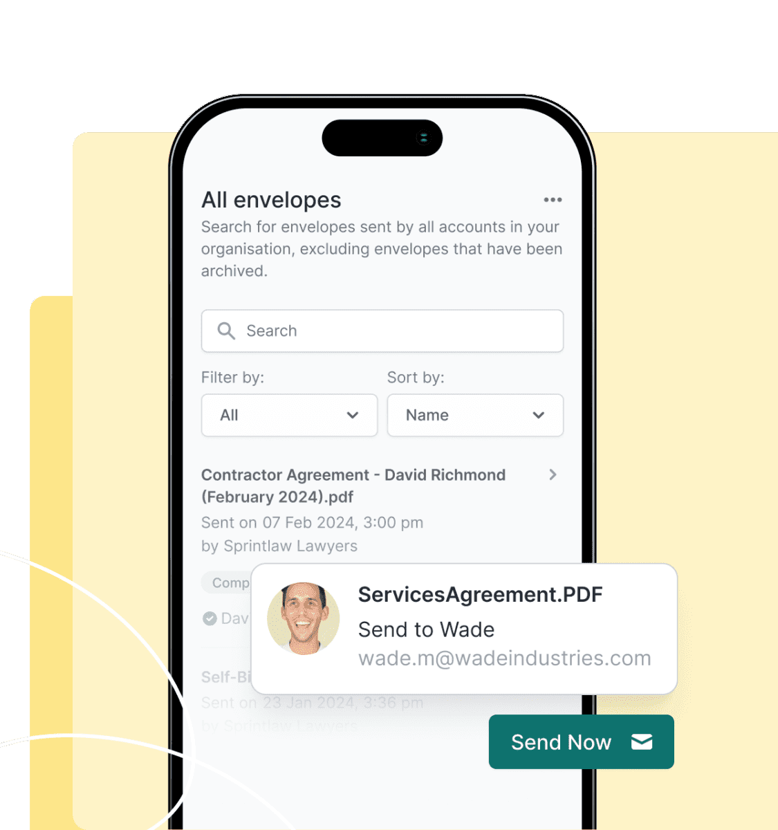 Send and sign documents