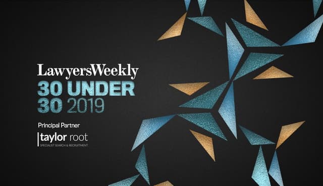 Winner 30 under 30 Lawyers Weekly Awards in Media Tech and Telecommunications Industry