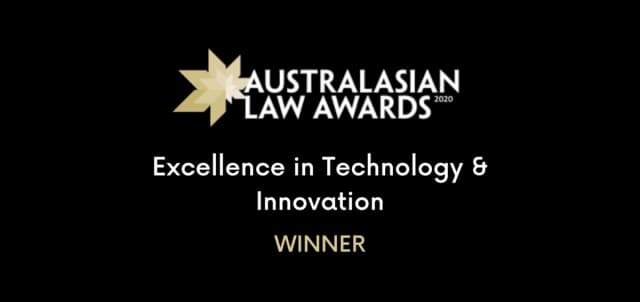 Australasian Law Awards - Excellence in Technology & Innovation- Winner
