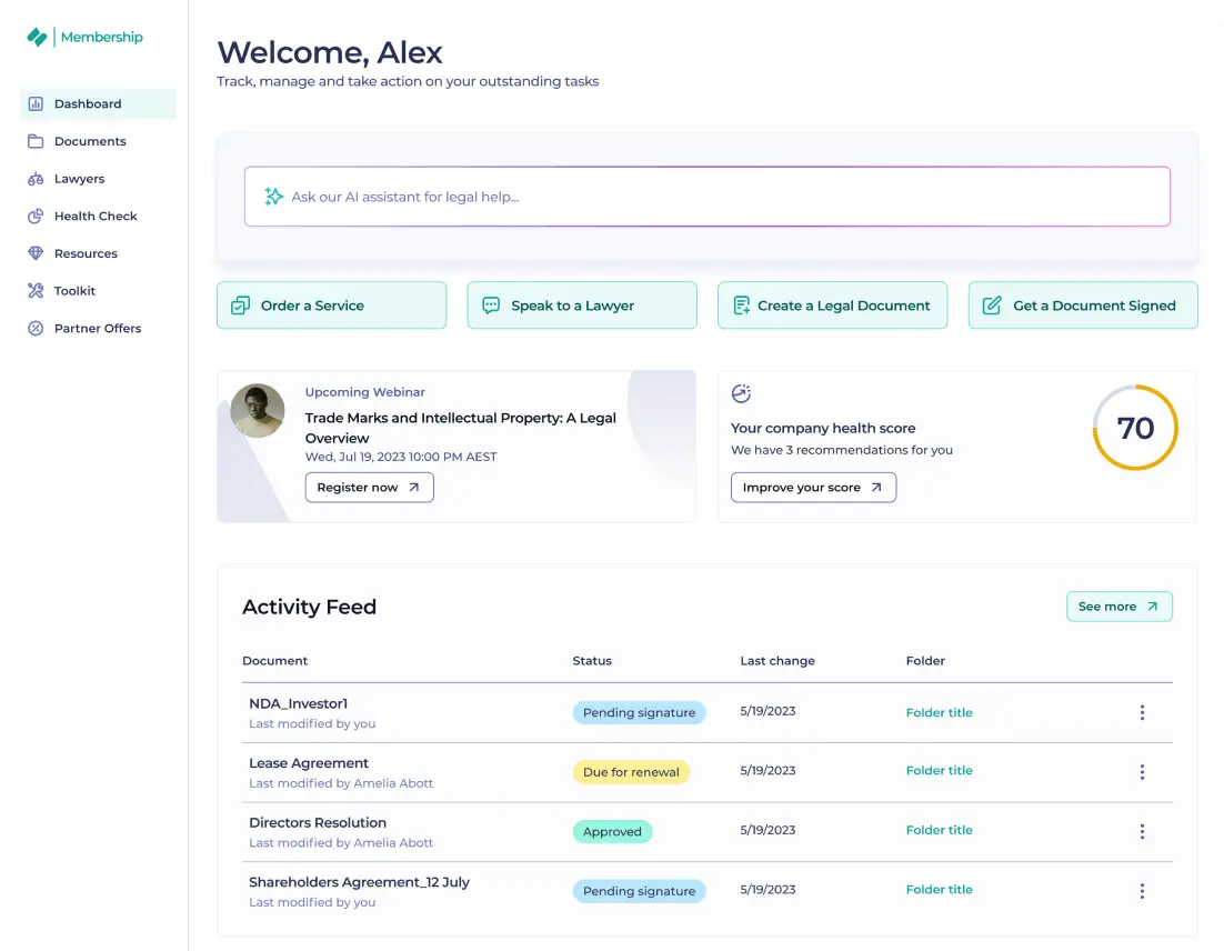 CRM Dashboard Alex